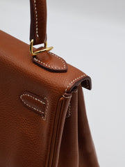 HERMES Kelly 25 Sellier - Gold with Gold Hardware [Z]