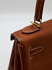 HERMES Kelly 25 Sellier - Gold with Gold Hardware [Z]