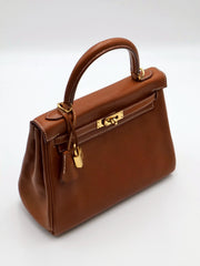 HERMES Kelly 25 Sellier - Gold with Gold Hardware [Z]