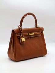 HERMES Kelly 25 Sellier - Gold with Gold Hardware [Z]