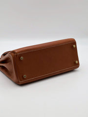 HERMES Kelly 25 Sellier - Gold with Gold Hardware [Z]