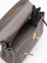 HERMES Kelly 25 - Etain with Gold Hardware [Z]