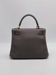 HERMES Kelly 25 - Etain with Gold Hardware [Z]