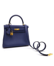 HERMES Kelly 25 - Bleu Encre with Gold Hardware