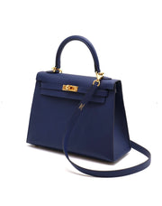 HERMES Kelly 25 - Bleu Navy with Gold Hardware