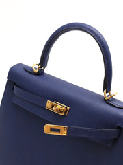 HERMES Kelly 25 - Bleu Navy with Gold Hardware