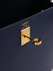 HERMES Kelly 25 - Bleu Navy with Gold Hardware