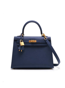 HERMES Kelly 25 - Bleu Navy with Gold Hardware
