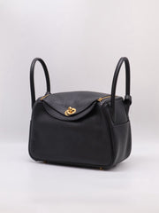 HERMES Lindy 26 - Noir with Gold Hardware [Z]