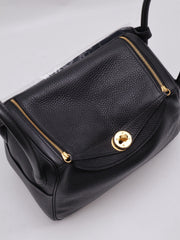 HERMES Lindy 26 - Noir with Gold Hardware [Z]