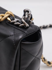 CHANEL 19 Quilted Lambskin Flap Bag 26 - Black with Gold Hardware [Series 30]
