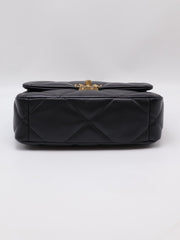 CHANEL 19 Quilted Lambskin Flap Bag 26 - Black with Gold Hardware [Series 30]