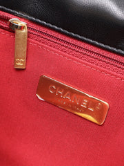 CHANEL 19 Quilted Lambskin Flap Bag 26 - Black with Gold Hardware [Series 30]