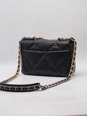 CHANEL 19 Quilted Lambskin Flap Bag 26 - Black with Gold Hardware [Series 30]