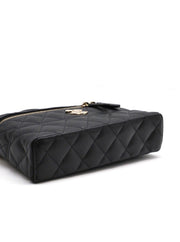 CHANEL 26C Grained Calfskin Vanity Case - Black with Gold Hardware