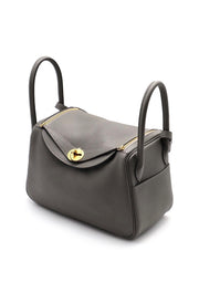HERMES Lindy 26 - Gris Meyer with Gold Hardware