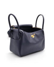 HERMES Lindy 26 - Bleu Nuit with Gold Hardware