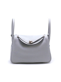 HERMES Lindy 26 - Bleu Pale with Palladium Hardware