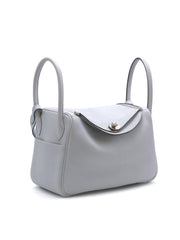 HERMES Lindy 26 - Bleu Pale with Palladium Hardware