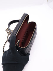 CHANEL Grained Calfskin Top Handle Vanity Case - Black with Gold Hardware