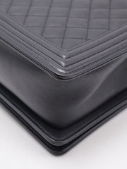 CHANEL Boy Flap Bag 28 Calfskin - Black with Silver Hardware [Series 20]