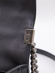 CHANEL Boy Flap Bag 28 Calfskin - Black with Silver Hardware [Series 20]