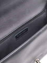 CHANEL Boy Flap Bag 28 Calfskin - Black with Silver Hardware [Series 20]