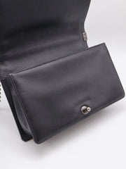 CHANEL Boy Flap Bag 28 Calfskin - Black with Silver Hardware [Series 20]
