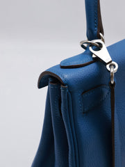 HERMES Kelly 28 - Bleu Zellige with Palladium Hardware [🄾]