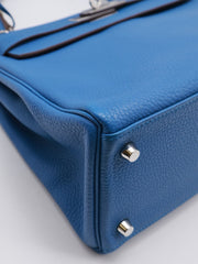 HERMES Kelly 28 - Bleu Zellige with Palladium Hardware [🄾]
