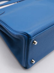 HERMES Kelly 28 - Bleu Zellige with Palladium Hardware [🄾]