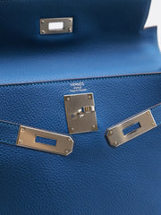 HERMES Kelly 28 - Bleu Zellige with Palladium Hardware [🄾]