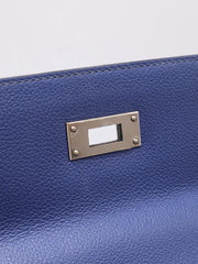 HERMES Kelly 28 - Bleu Brighton/Capucine with Palladium Hardware [C]