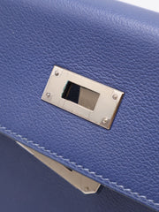 HERMES Kelly 28 - Bleu Brighton/Capucine with Palladium Hardware [C]