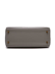 HERMES Kelly 28 -  Gris Mouette with Gold Hardware