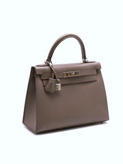 HERMES Kelly 28 - Gris Etain with Palladium Hardware