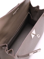 HERMES Kelly 28 - Gris Etain with Palladium Hardware