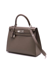 HERMES Kelly 28 - Gris Etain with Palladium Hardware