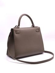 HERMES Kelly 28 - Gris Etain with Palladium Hardware