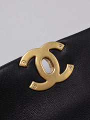 CHANEL 19 Quilted Lambskin Flap Bag 30 - Black with Gold Hardware [Series 28]