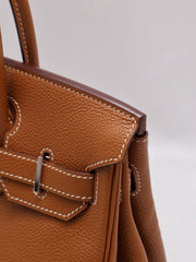 HERMES Birkin 30 - Gold with Palladium Hardware [🄹]