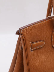HERMES Birkin 30 - Gold with Palladium Hardware [🄹]