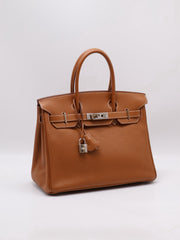 HERMES Birkin 30 - Gold with Palladium Hardware [🄹]