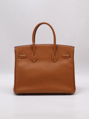 HERMES Birkin 30 - Gold with Palladium Hardware [🄹]