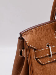 HERMES Birkin 30 - Gold with Palladium Hardware [🄹]