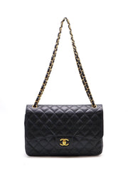CHANEL Classic Flap Jumbo 30 - Black with Gold Hardware [Series 18]