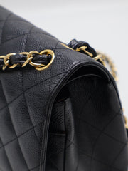 CHANEL Classic Flap Jumbo 30 - Black with Gold Hardware [Series 18]