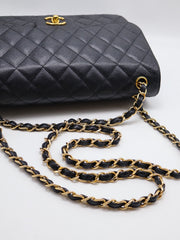 CHANEL Classic Flap Jumbo 30 - Black with Gold Hardware [Series 18]