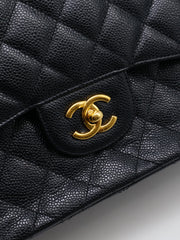 CHANEL Classic Flap Jumbo 30 - Black with Gold Hardware [Series 18]