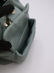 CHANEL Duma Calfskin Backpack Small - Light Green with Gold Hardware